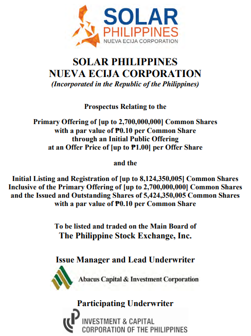 SOLAR PHILIPPINES NUEVA ECIJA CORPORATION(SPNEC) IPO REVIEW 1